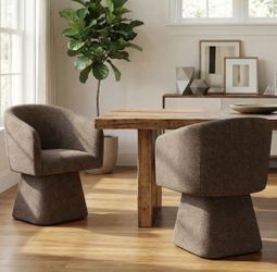 NEW Upholstered Swivel Dining Chairs Set of 2 / paid of swivel chairs / office chairs / accent chairs