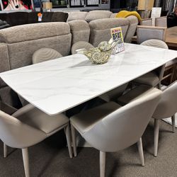 Elegant Stone Top Dining Table Set! $1099 🩷🚨✨
