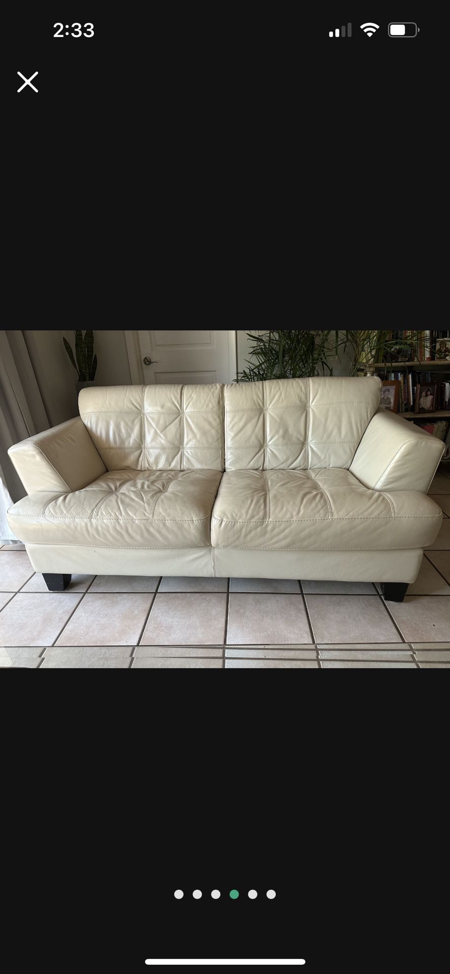 Cindy Crawford Leather Sofa 
