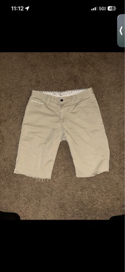 VANS Men’s Chino Skate Shorts Flat Front Pockets Solid Logo Button - 30