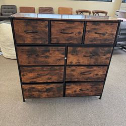 9 Drawer Dresser, Modern Dresser, Fabric Organizer Storage Cabinet for Bedroom Living Room, Wooden Grain brand new in box $90 A3（9+1）