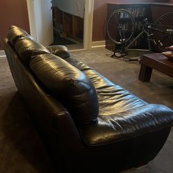 Brown Leather Couch (OBO)