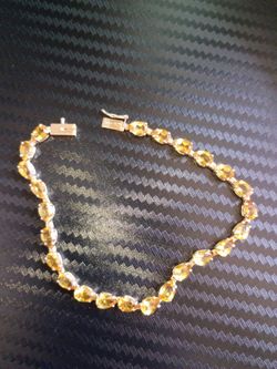 Citrine tennis bracelet