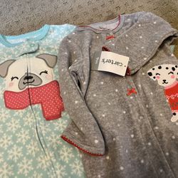 2 NWT Carter’s Warm Bodysuits 