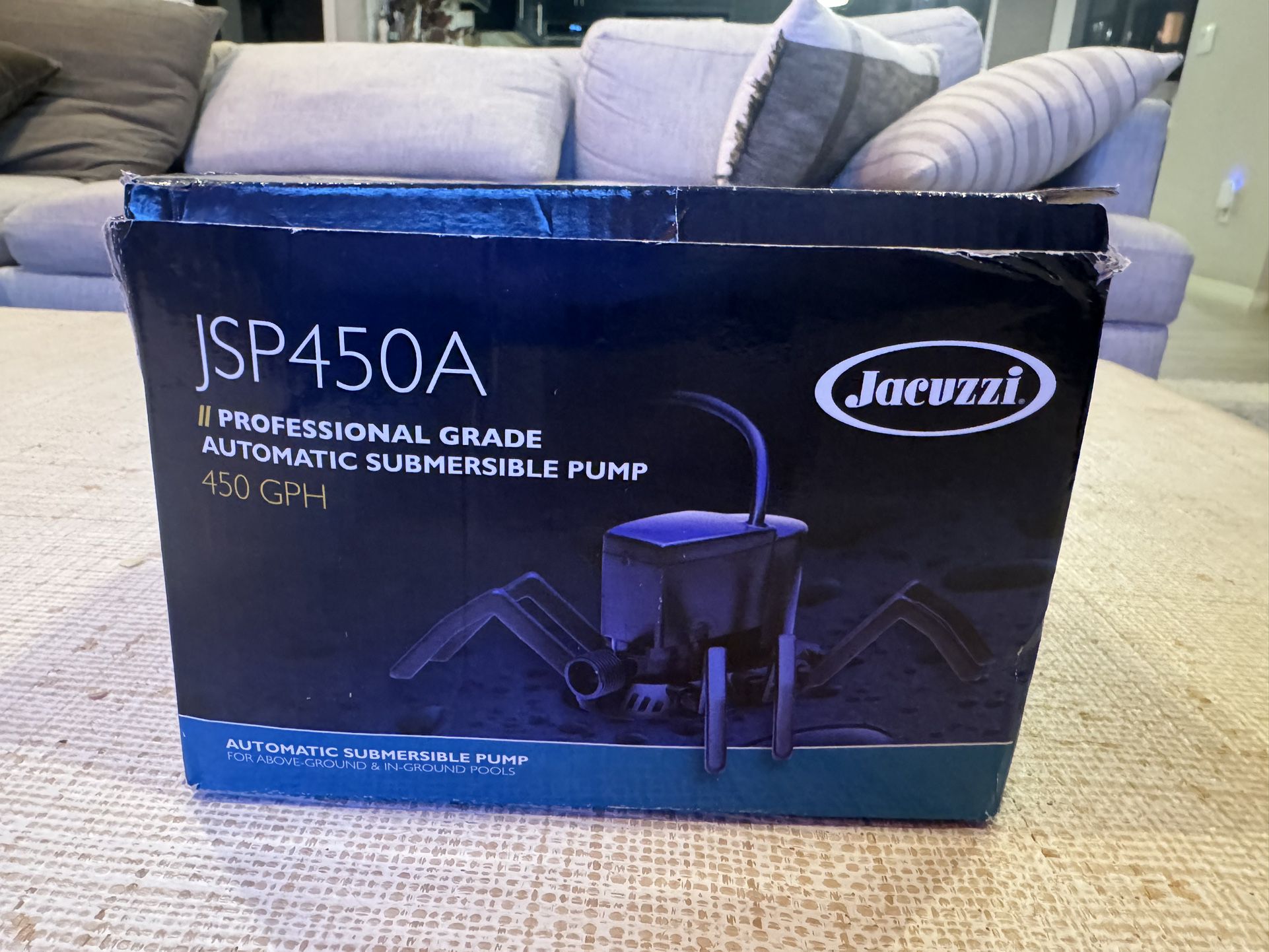 Jacuzzi - JSP450 Manual Submersible Pump 450GPH FOR SWIMMING POOL & SPA COVERS