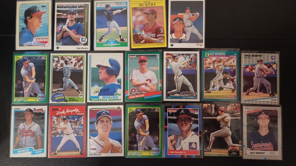 Dale Murphy 19+ Baseball Card Lot 