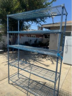 Blue industrial wire Shelving