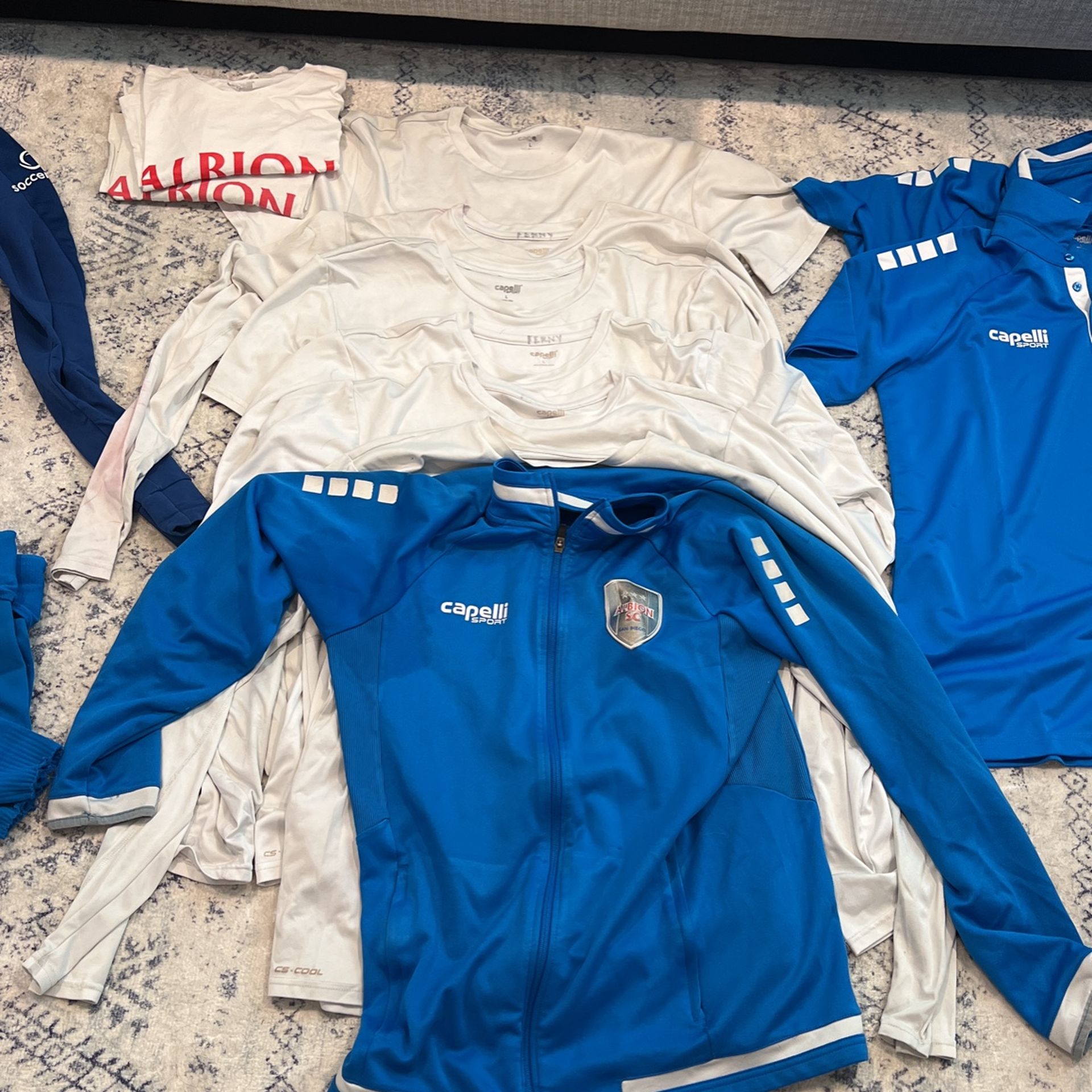Albion Training shirts and zip up jacket
