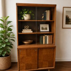 MCM Wooden Hutch Cabinet