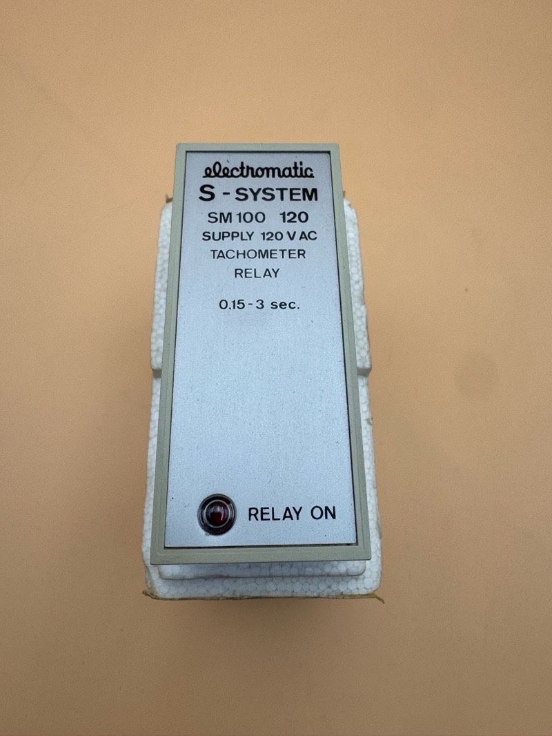 electromatic S - SYSTEM SM 100 120 SUPPLY 120 V AC TACHOMETER RELAY 0,15- 3 sec