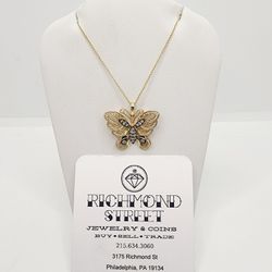 14k Gold Le Vian Diamond Pendant With 18" Chain