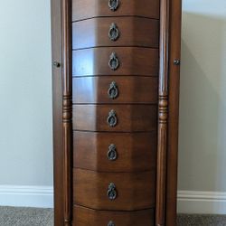 Wooden Jewelry Armoire 