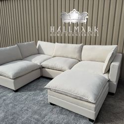 New 5-Piece Velvet Cloud Sectional Couch
