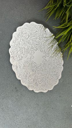 Metal Trivet Swirl Flower Pattern