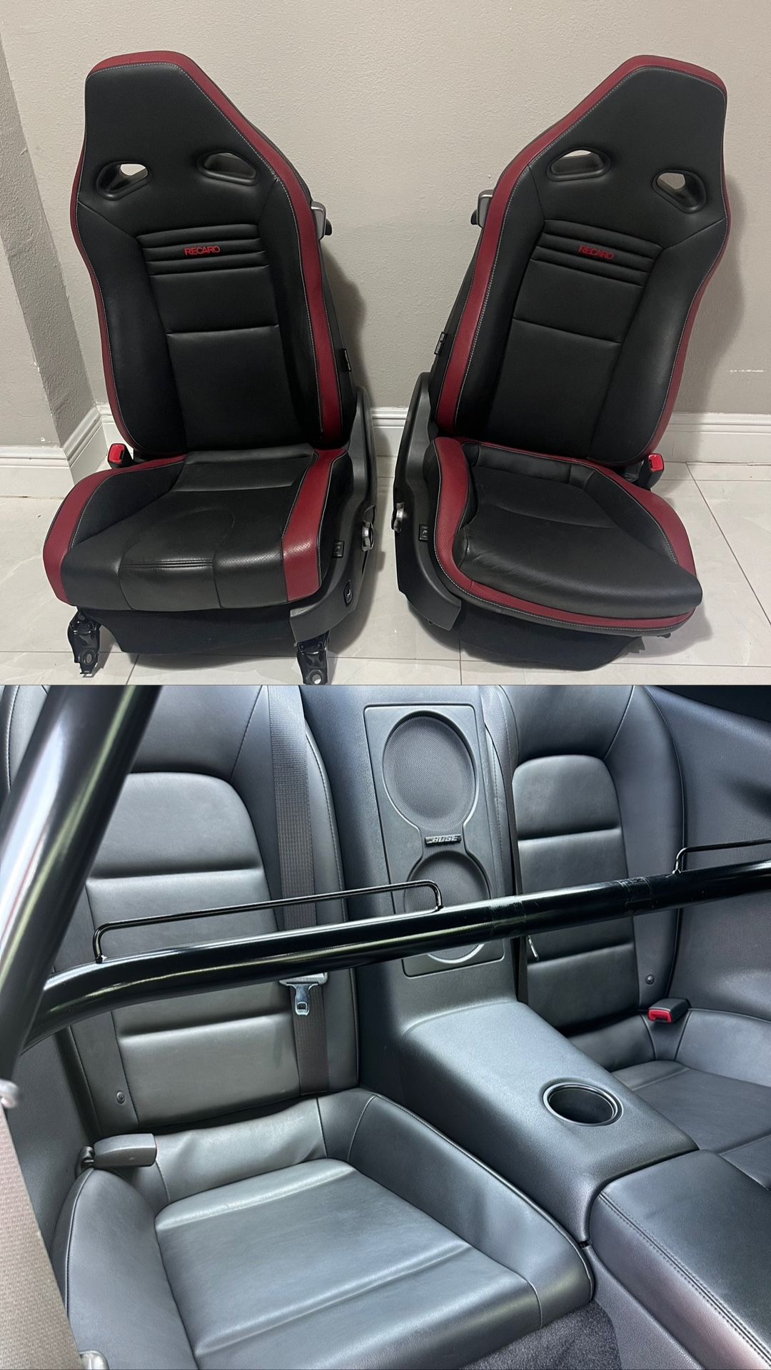 Nissan GTR R35 Black Edition Recaro Front Seats PAIR L/R GT-R OEM