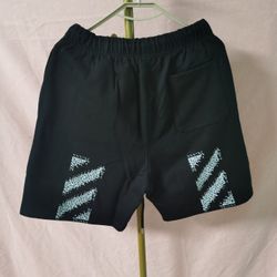 Off-White Embroidered Brushed Cotton SCRIBBLE Jogger Shorts Size M/L/XL