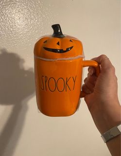 Rae Dunn Spooky Pumpkin Topper Mug