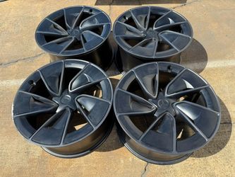 4x OEM 2025 Tesla Model 3 Performance 20" Warp Wheels Set WITH SENSORS 5X4.5