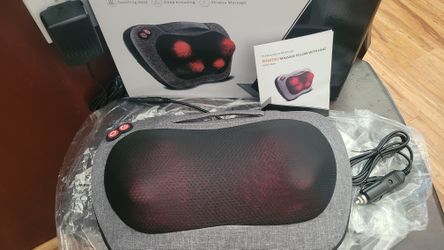 Shiatsu massage pillow with heat