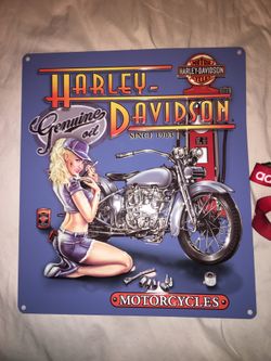 Harley Davidson aluminum poster