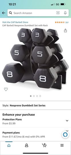 CAP Dumbell Set with Rack