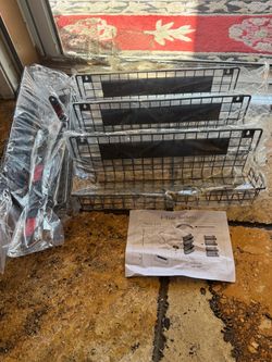 4-Tier Black Wire Wall Basket Set