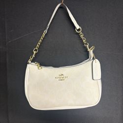 White Coach Teri Shoulder Bag