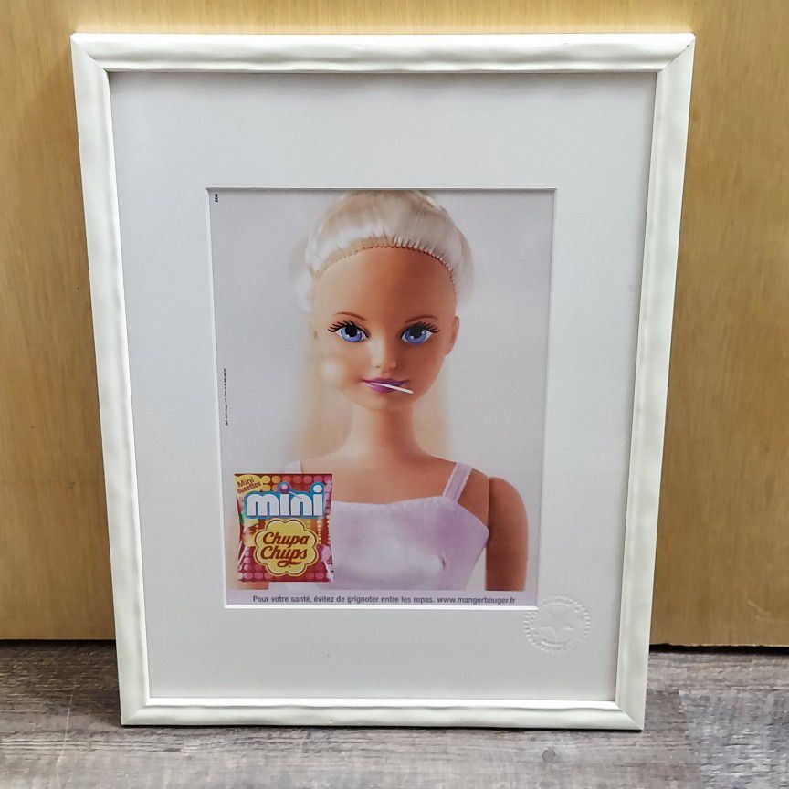 Image Republic Barbie Chupa Chups Advertisement w Certificate of Authenticity