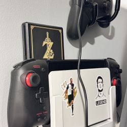 Switch OLED with Games And Controllers