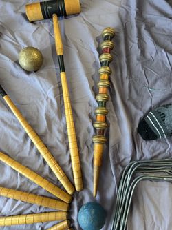 Vintage / Antique Croquet Game Set