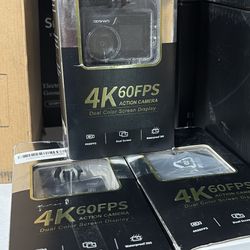 4K 60FPS 20MP WiFi Action Camera with Front LCD & Touch Rear Screens, 131 Feet Waterproof, Stabiliza