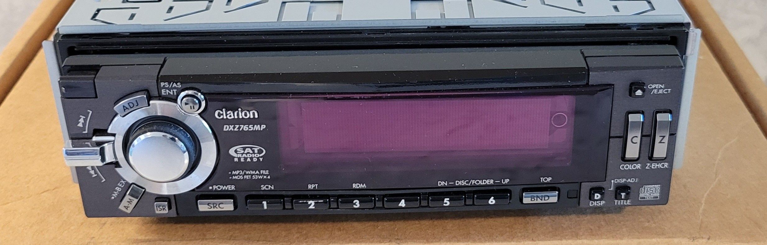 Clarion DXZ765MP Car Stereo – CD/MP3 – Works – With Harness and Faceplate