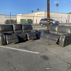 Williamton Leather Power Reclining Sofa and Loveseat set