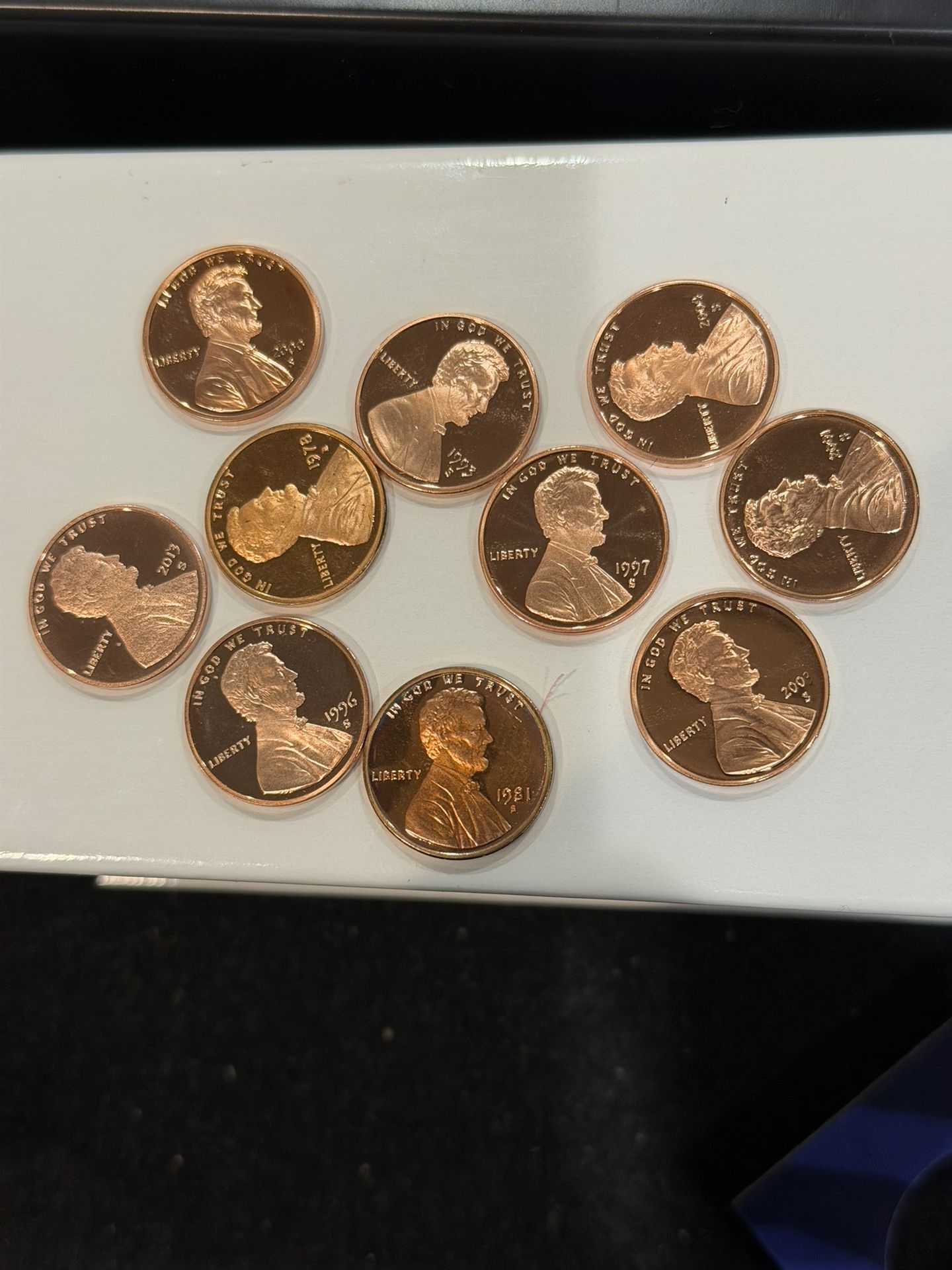 Lot If 10 Gem Proof Lincoln Pennies From Various Years All Are Mint With Pennies Now Extinct Start Collecting Now 249