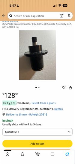 Spindle Assembly for Bad Boy 037-6015-00 037-6015 48 50 52 60 Inch for Bad Boy CZT with 42" 50" 60" Deck, for Bad Boy CZT Elite 48" 54" Deck, for Bad