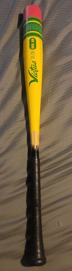 Victus Pencil Bat BBCOR Certified High School Baseball Bat 31" 28 Oz Yellow Green