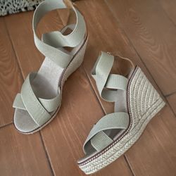 Tory Burch Espadrille Wedge Sandals 👡 size 10