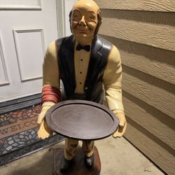 Vintage Old man Butler Statue 