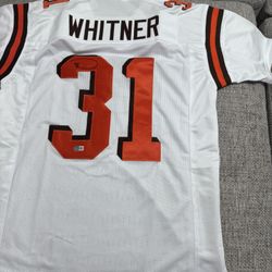 Donte Whitner Signed Autograph Custom Jersey - Beckett Coa - Cleveland Browns