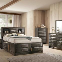 Emily Gray Storage Platform Bedroom Sets

 4pc