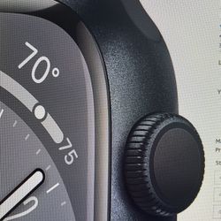 Apple Watch Series 8 Midnight Aluminum Case With Slate Blue Sport Band S/M