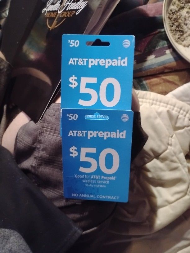 Two $50 Prepaid AT&T Cards
