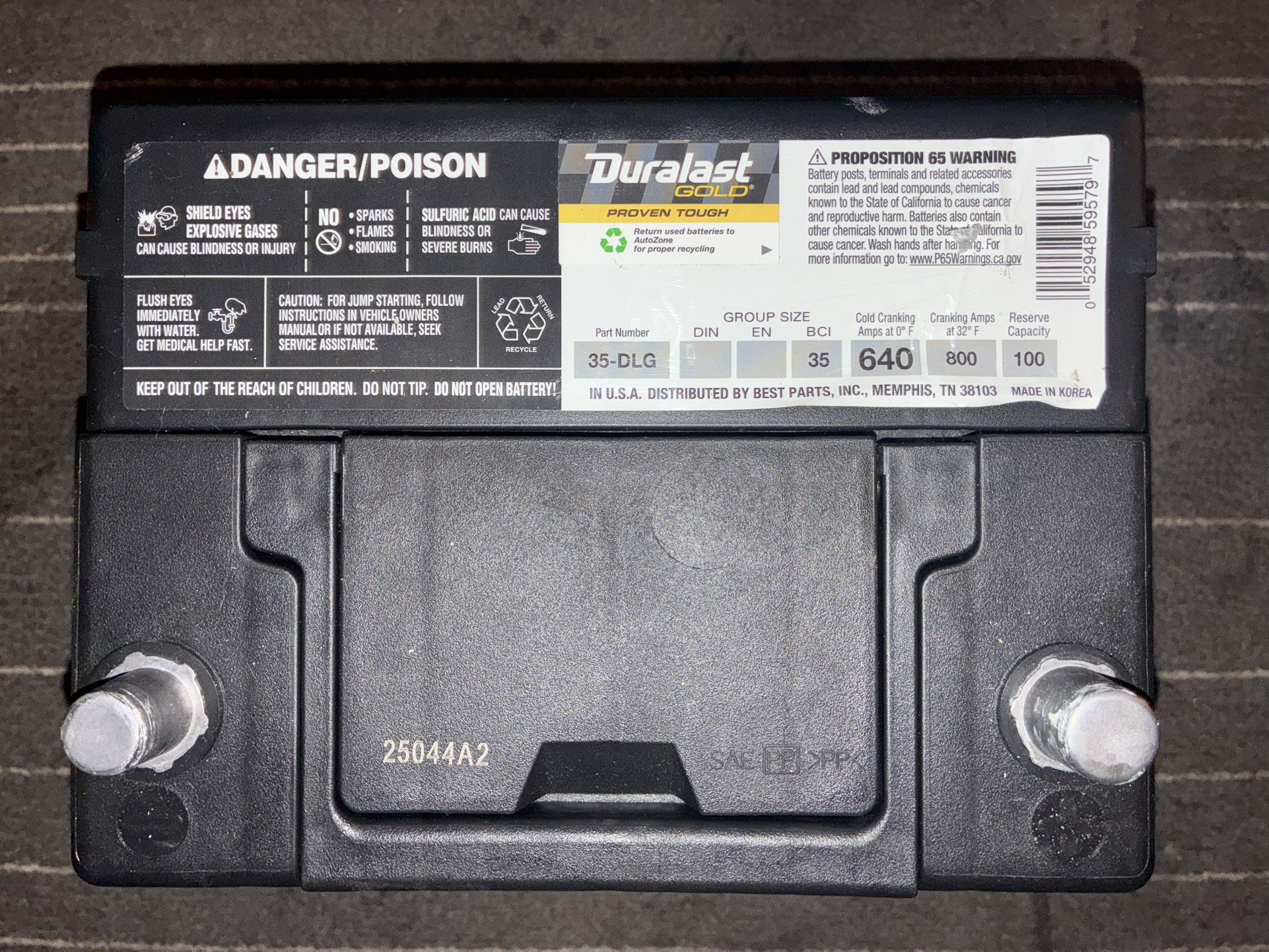 Duralast 35-DLG 800 CCA “ BRAND NEW”