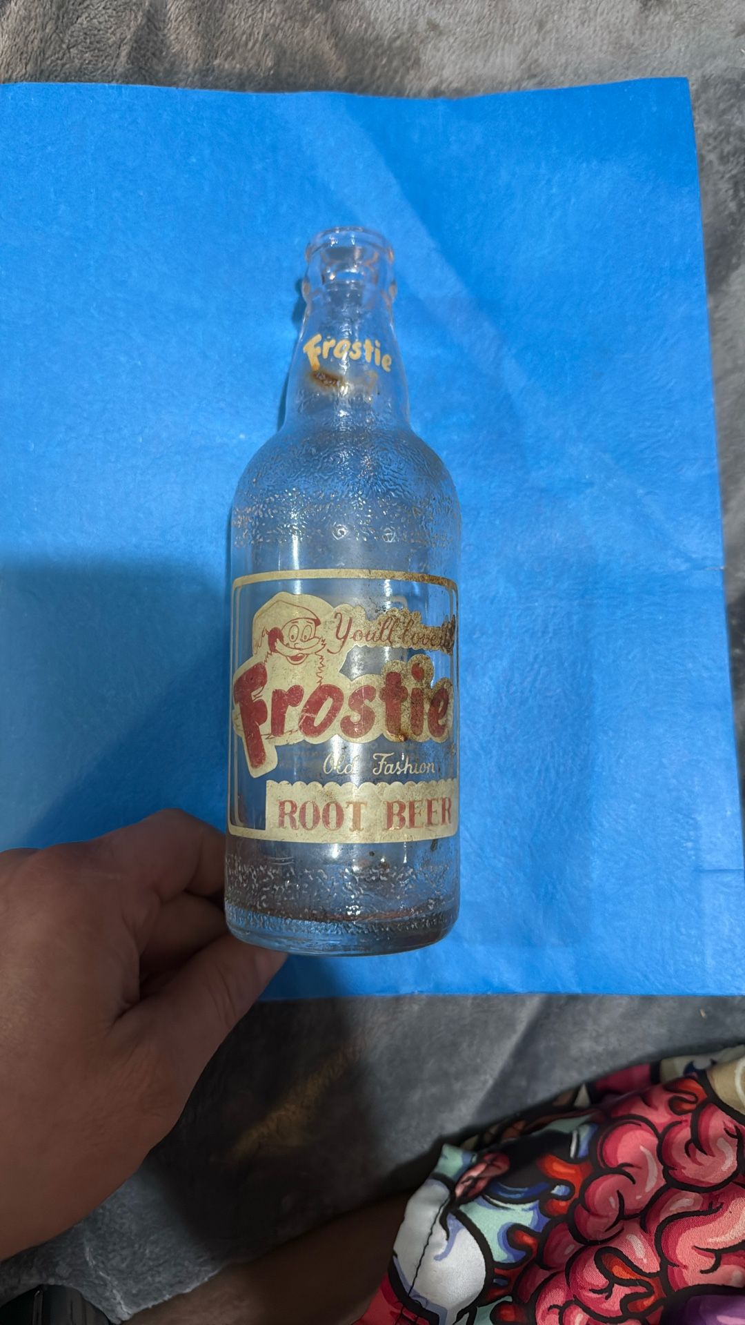 Vintage Frostie Old Fashion Root Beer 12FL Oz Glass Bottle