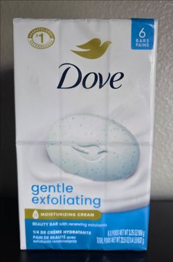 Dove gentle exfoliating bar soap (6 count)
