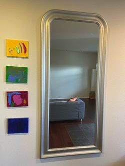Large Wall Mirror Silver Frame