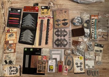 Huge Craft Lot Metal Embellishments Fasteners Charms Jim Holtz Karen Foster 7 Gypsies