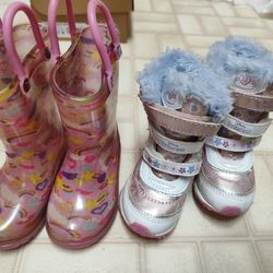 Rain Boots Size 4 And Snow Boots Size 5
