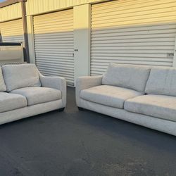 Light Gray Couch and Loveseat(WILL DELIVER)
