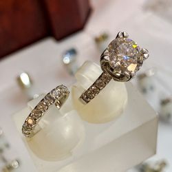 PLATINUM And Diamond 💎 Wedding Set